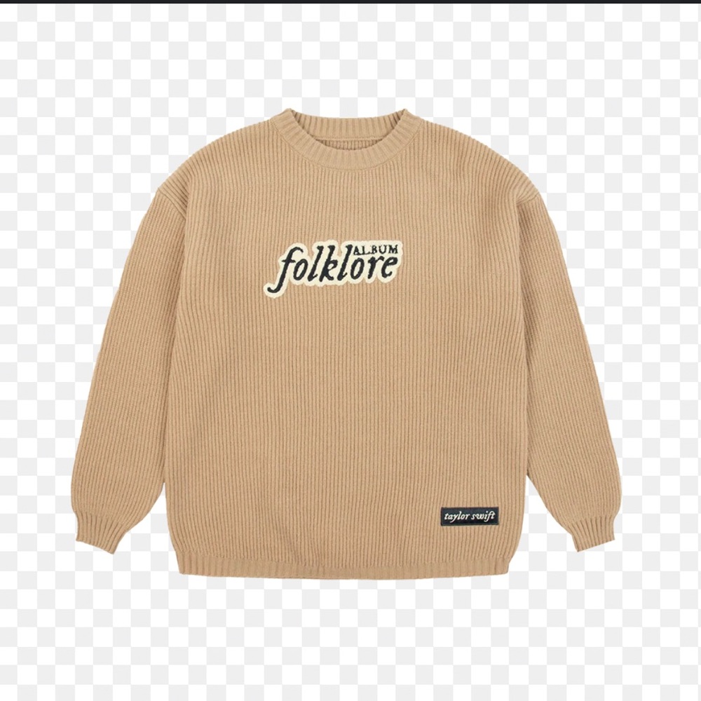 Taylor Swift FOLKLORE ALBUM CHENILLE PATCH CREWNECK SWEATER